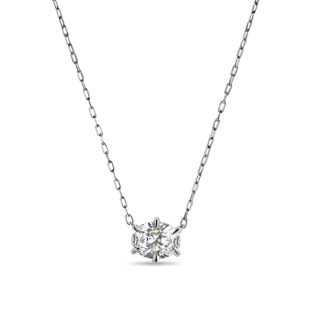 Oval Diamond Pendant