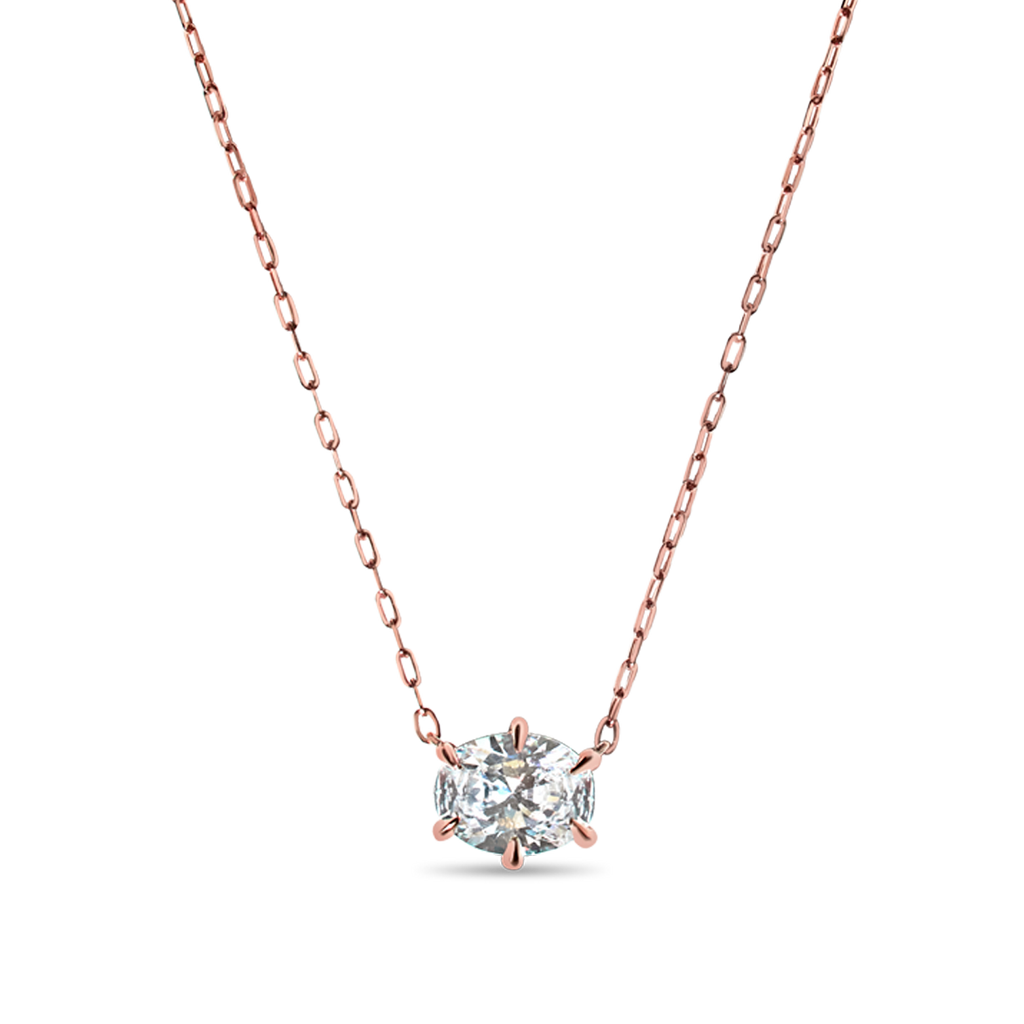Oval Diamond Pendant