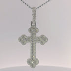 Clover Moissanite Cross Pendant