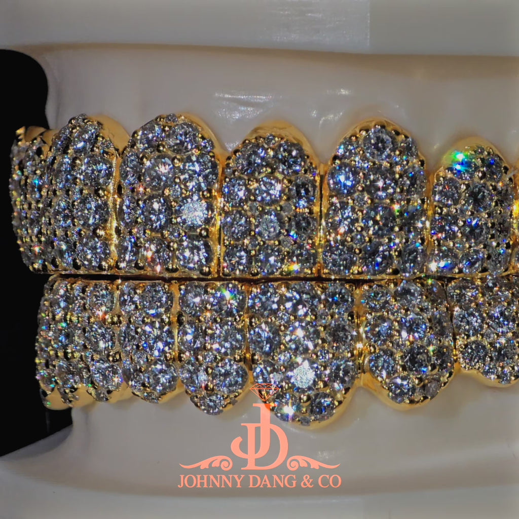 Large Diamond Cluster Big Boy Honeycomb Grillz