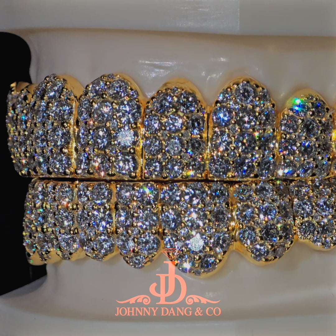 Large Diamond Cluster Big Boy Honeycomb Grillz
