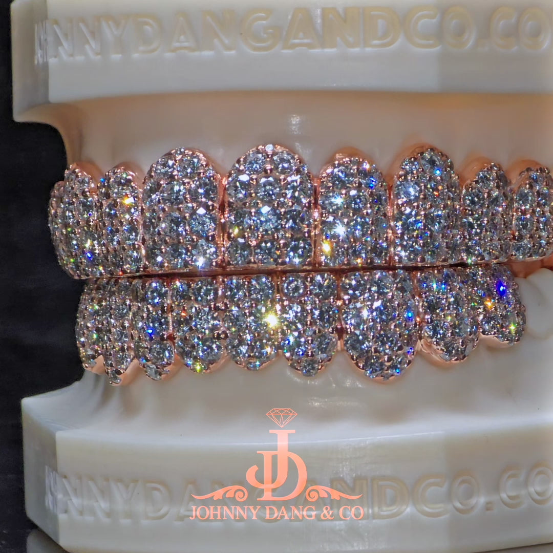 Large Diamond Cluster Big Boy Honeycomb Grillz