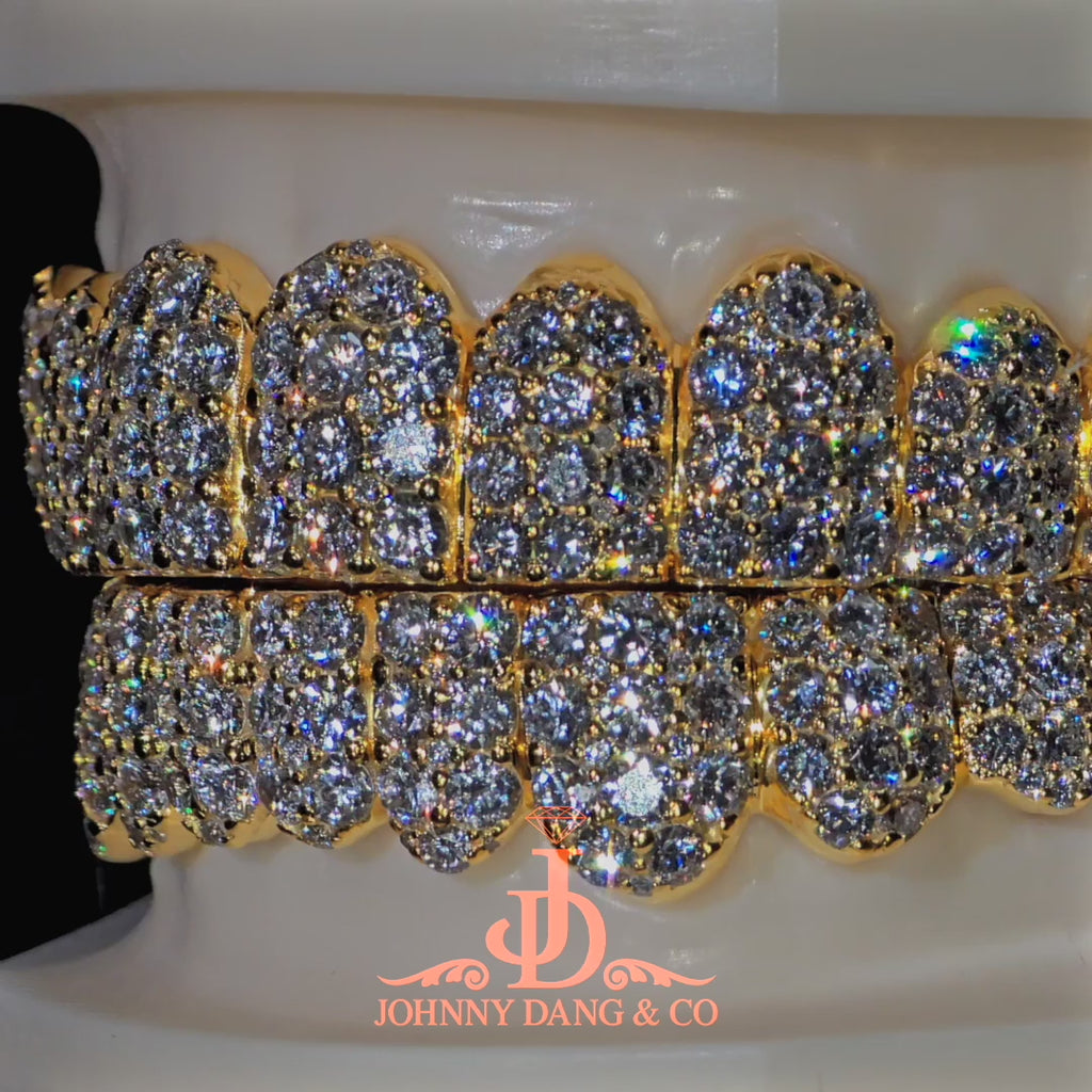 JDWR-2026-6-Flawless "10pt Ghost" Set Grillz Yellow Gold (Pullout)