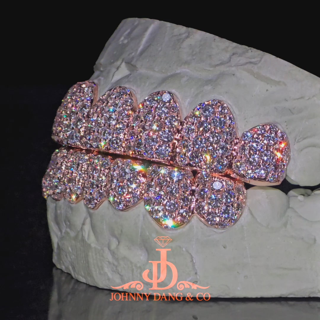 JDWR-2026-22 Flawless BBHoneycomb Set Grillz Rose Gold (Pull Out)