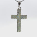 Classic Iced Out Cross Pendant 925 Silver