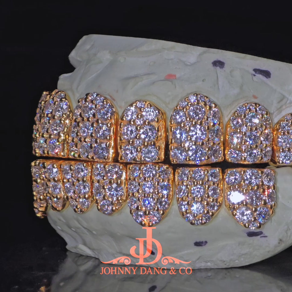 JDWR-2026-5-Flawless "10pt Ghost" Set Grillz Yellow Gold (Perms)