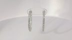 14K Inside/Outside Lab Diamond Hoop Earrings 2cttw