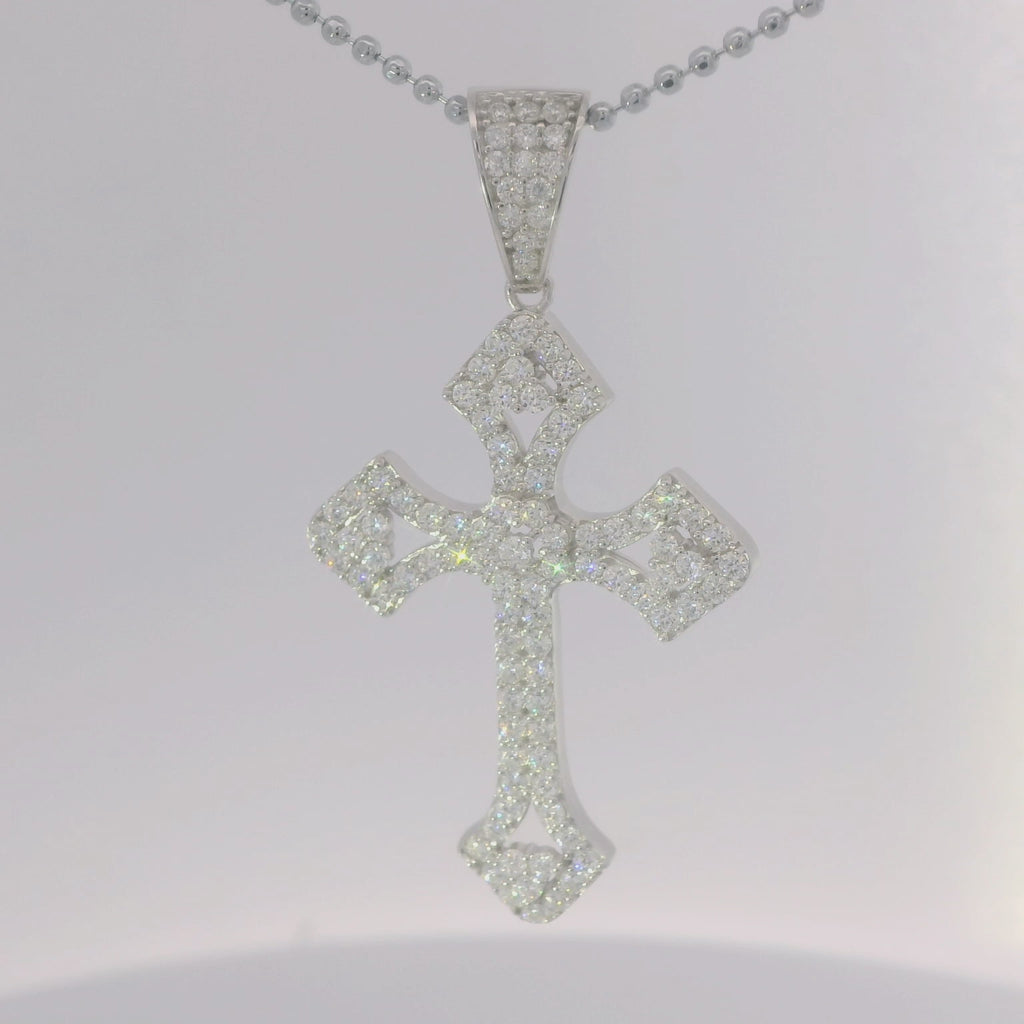 925 Sterling Silver Moissanite Cross