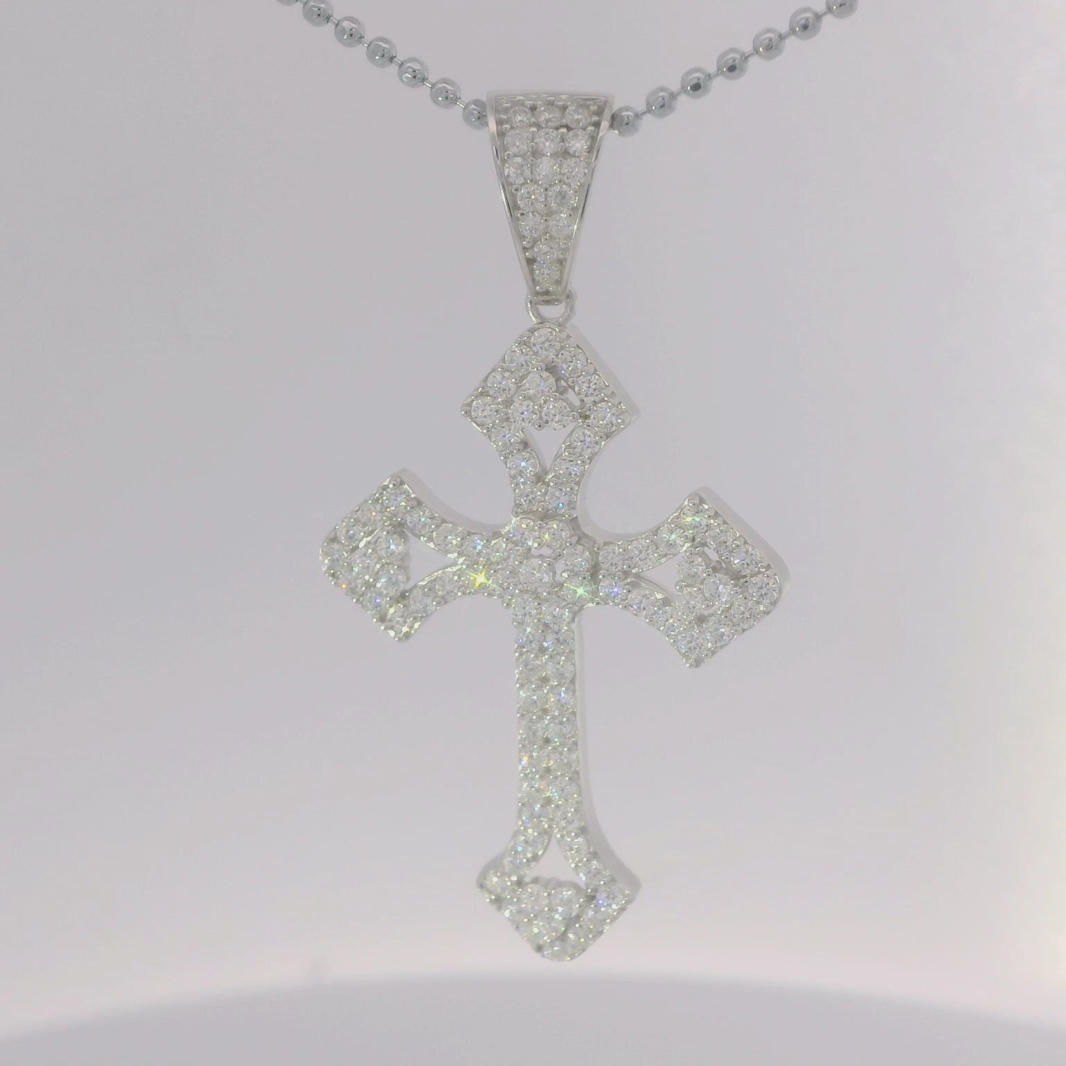 925 Sterling Silver Moissanite Cross