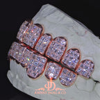 JDWR-2026-16 Flawless "King Princess Cut" Invisible Set Grillz Rose Gold (Perm
