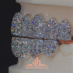 JDWR-2026-4-Flawless "10pt Ghost" Set Grillz White Gold (Pullout)