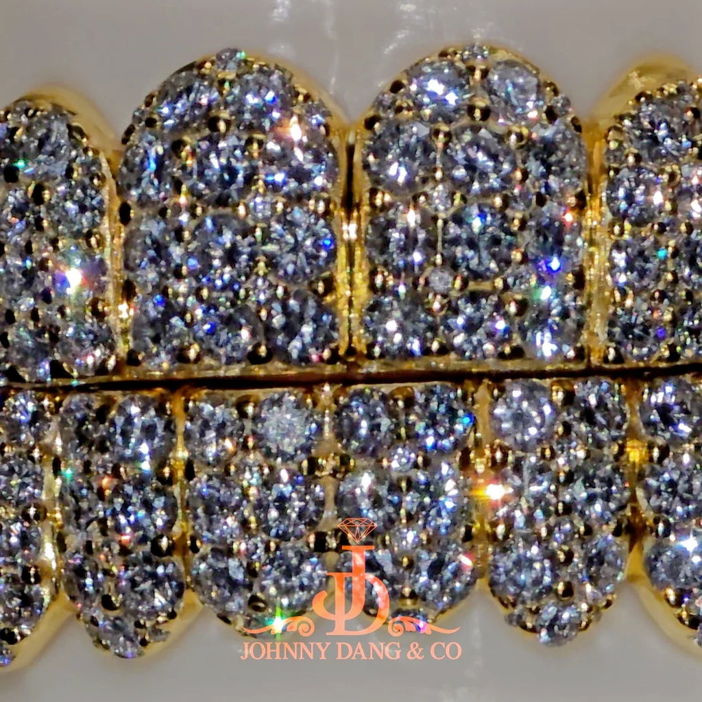 JDWR-2026-6-Flawless "10pt Ghost" Set Grillz Yellow Gold (Pullout)