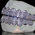 JDWR-2026-14 Flawless "King Carre Cut" Invisible Set Grillz White Gold (Pullout)