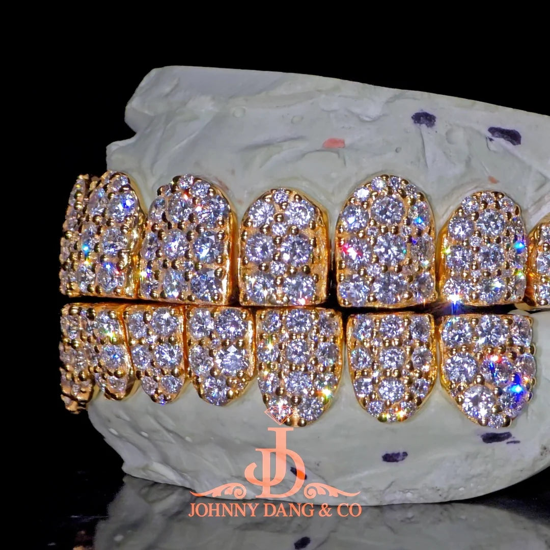 JDWR-2026-5-Flawless "10pt Ghost" Set Grillz Yellow Gold (Perms)