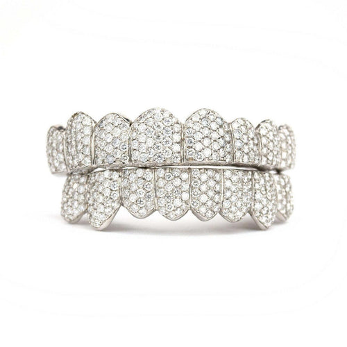 10K SI Honeycomb Diamond Grillz - Johnny Dang & Co