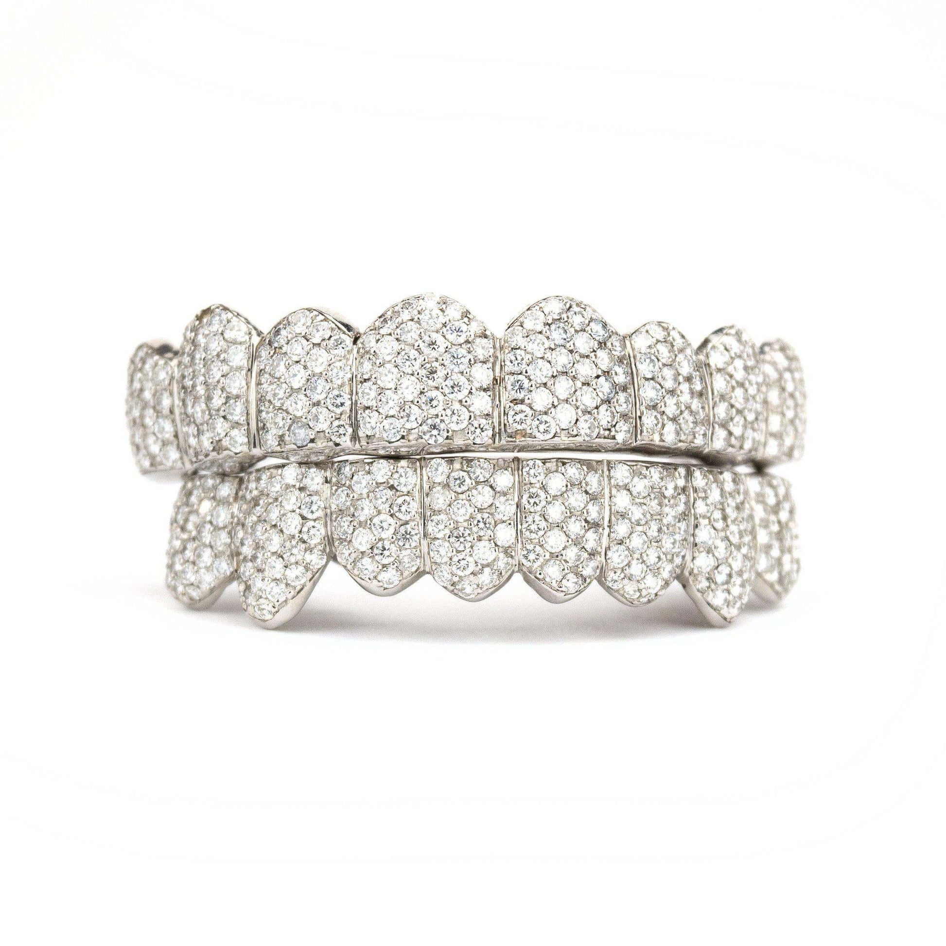 JDTK-043 8 TOP OR 8 BOTTOM SI Honeycomb Diamond Grillz - Johnny Dang & Co