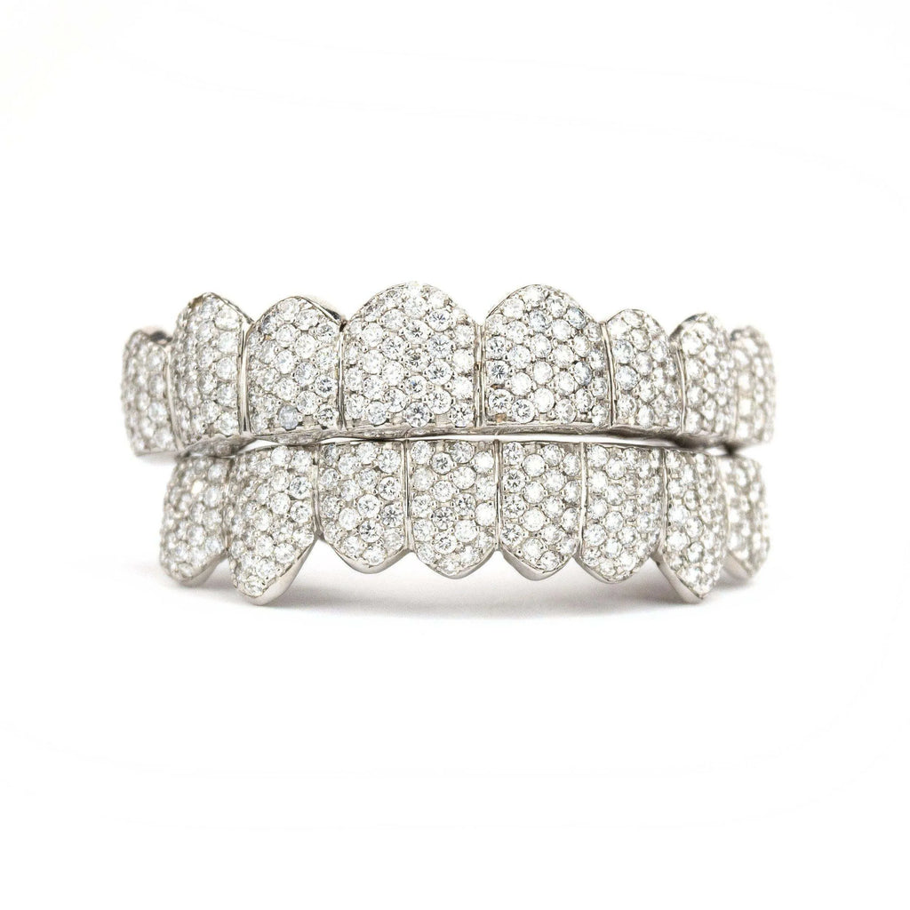 JDTK-043 8 TOP OR 8 BOTTOM SI Honeycomb Diamond Grillz - Johnny Dang & Co
