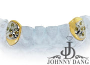 JDTK-S2530060 2 Gold Fang Teeth with Diamonds - Johnny Dang & Co