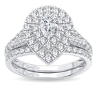 14K 1.00CT Diamond Bridal Ring - Johnny Dang & Co