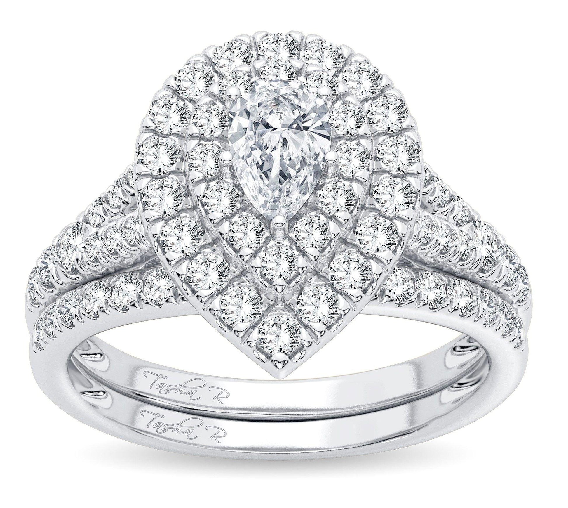 14K 1.00CT Diamond Bridal Ring - Johnny Dang & Co