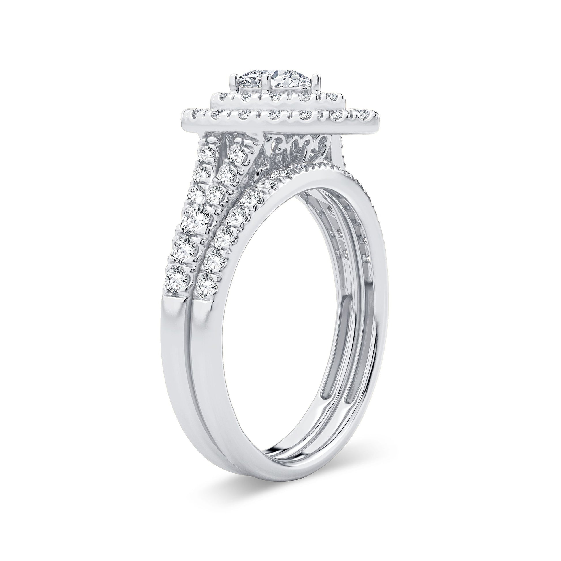 14K 1.00CT Diamond Bridal Ring - Johnny Dang & Co