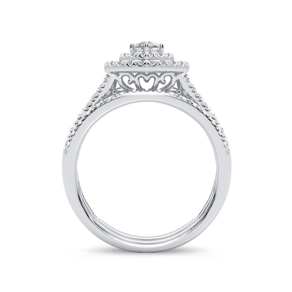 14K 1.00CT Diamond Bridal Ring - Johnny Dang & Co