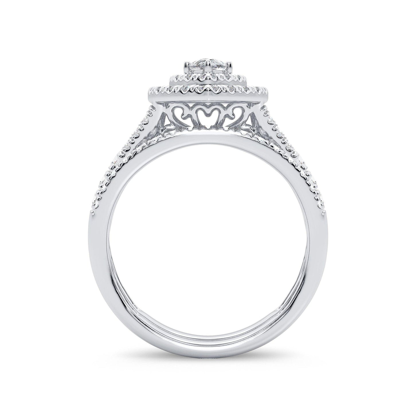 14K 1.00CT Diamond Bridal Ring - Johnny Dang & Co