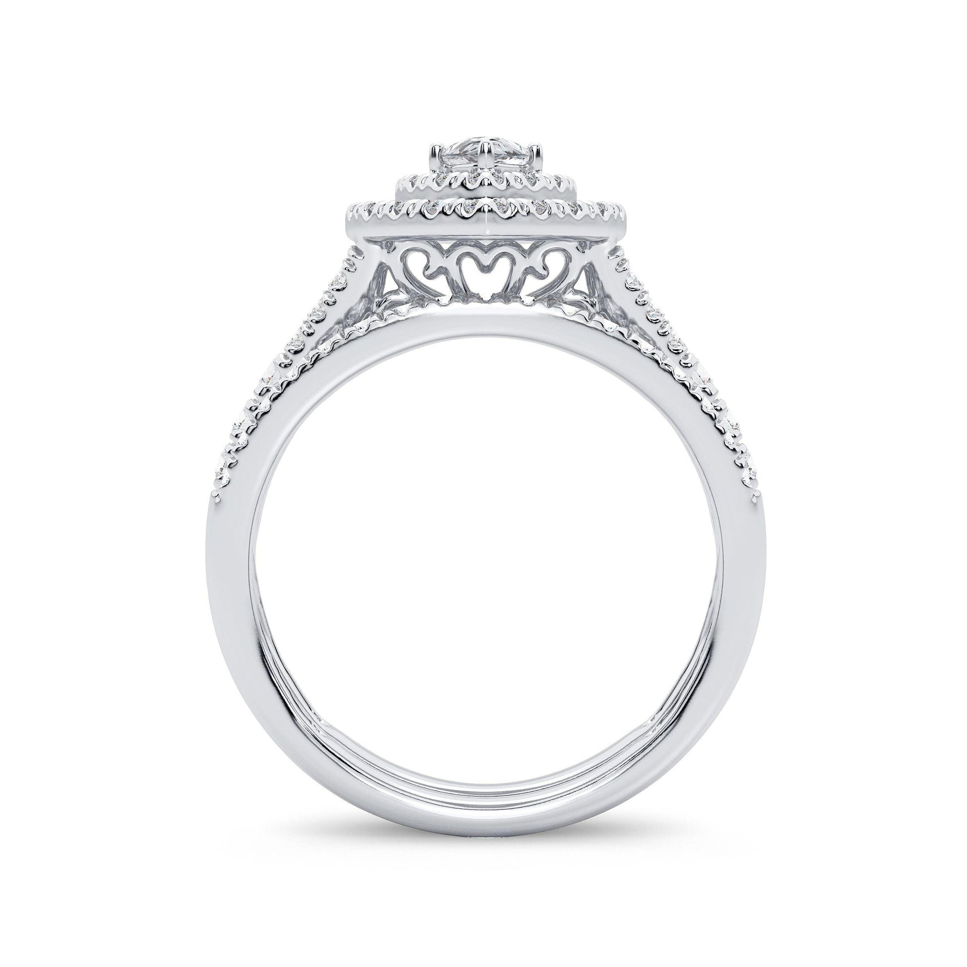 14K 1.00CT Diamond Bridal Ring - Johnny Dang & Co