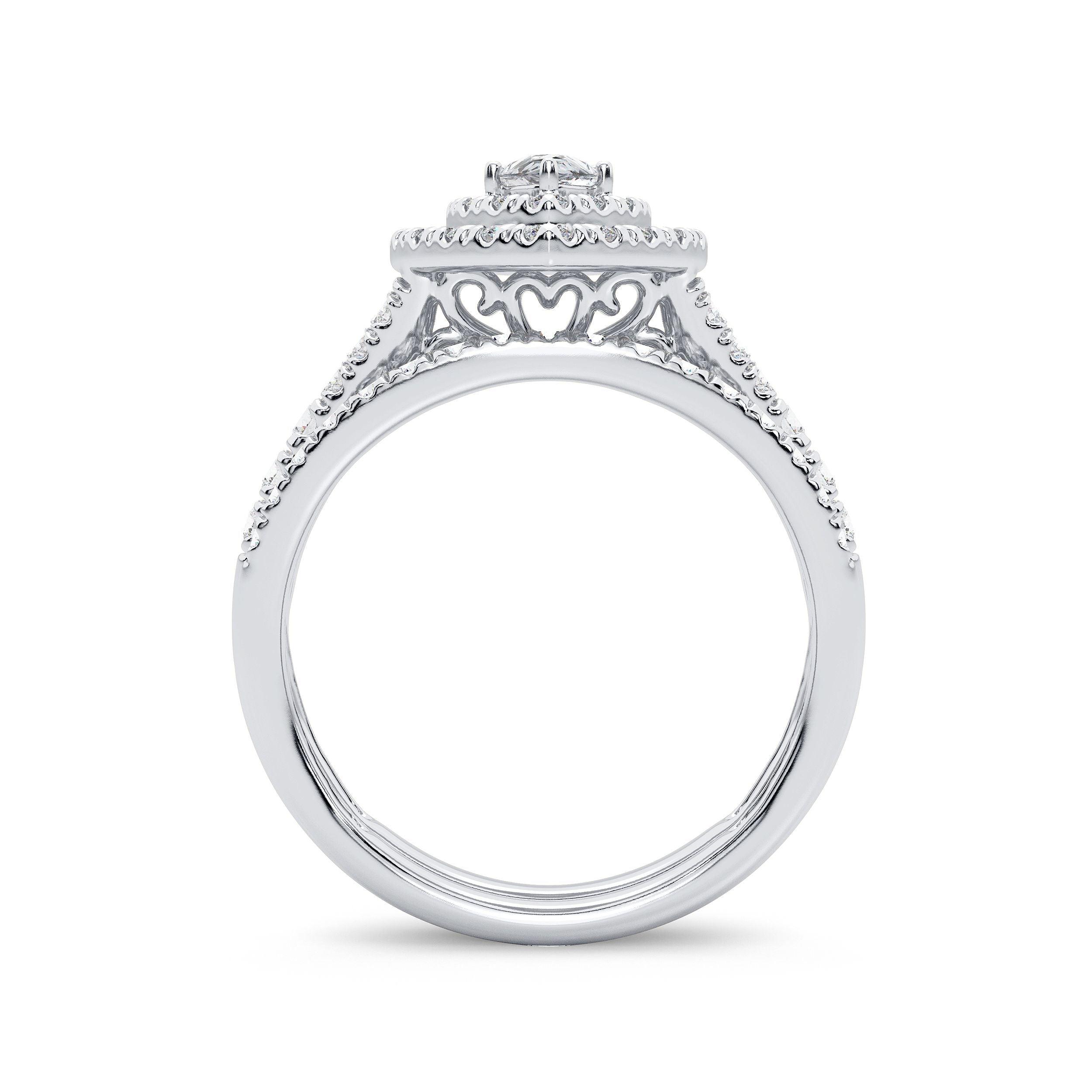 14K 1.00CT Diamond Bridal Ring - Johnny Dang & Co