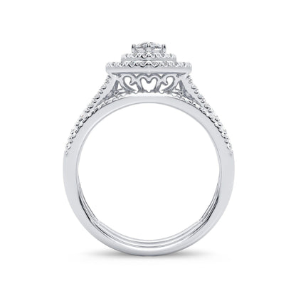 14K 1.00CT Diamond Bridal Ring - Johnny Dang & Co