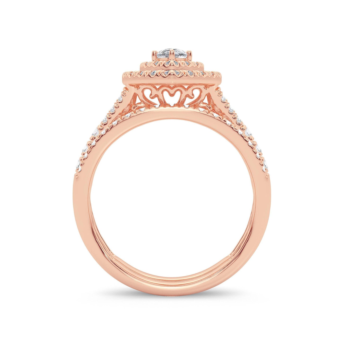 14K 1.00CT Diamond Bridal Ring - Johnny Dang & Co