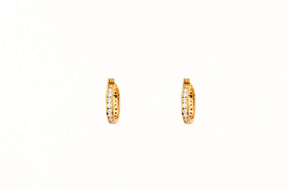 0.55CT Diamond Hoop Earrings - Johnny Dang & Co