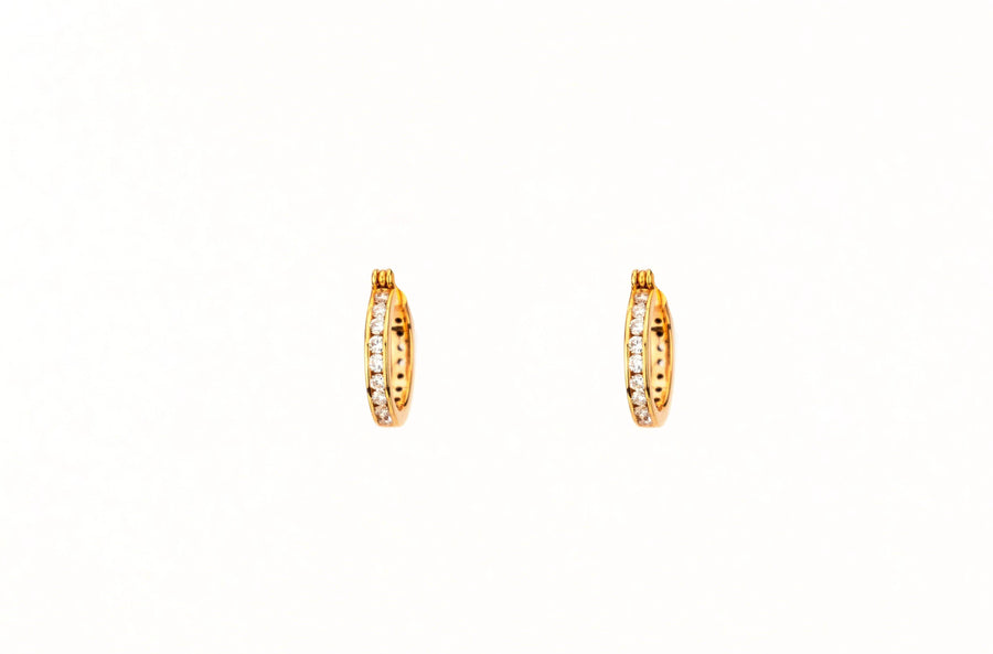 0.55CT Diamond Hoop Earrings - Johnny Dang & Co