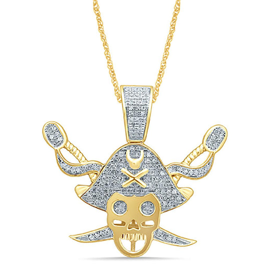 10K 0.31- 0.36CT D-PIRATE SKULL - Johnny Dang & Co
