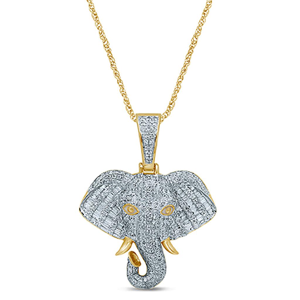 10K 1.84- 1.89CT D- "ELELPHANT" CHARM - Johnny Dang & Co