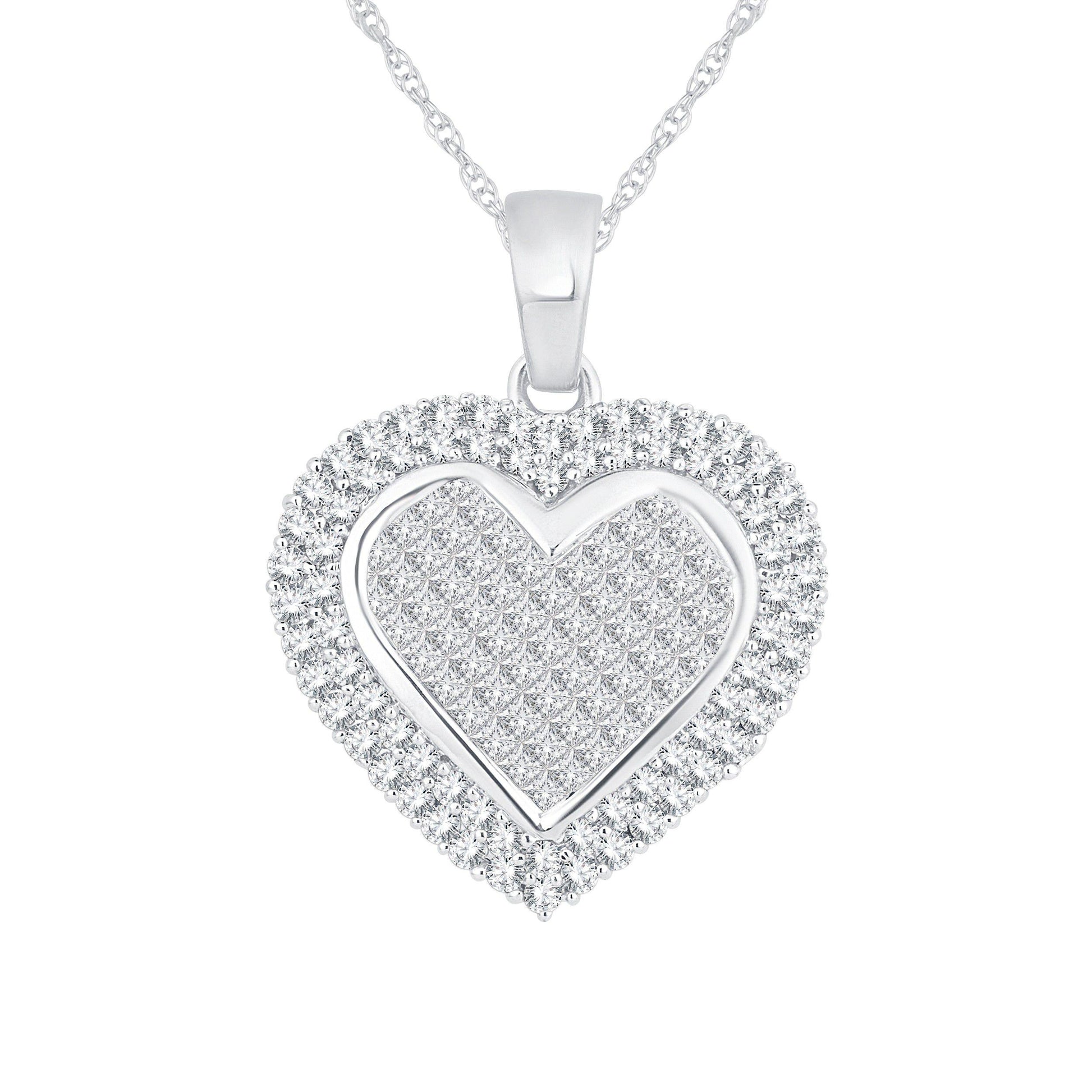 14K 3.00ct Heart Pendant - Johnny Dang & Co