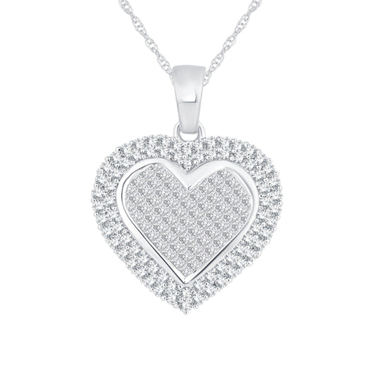 14K 3.00ct Heart Pendant - Johnny Dang & Co