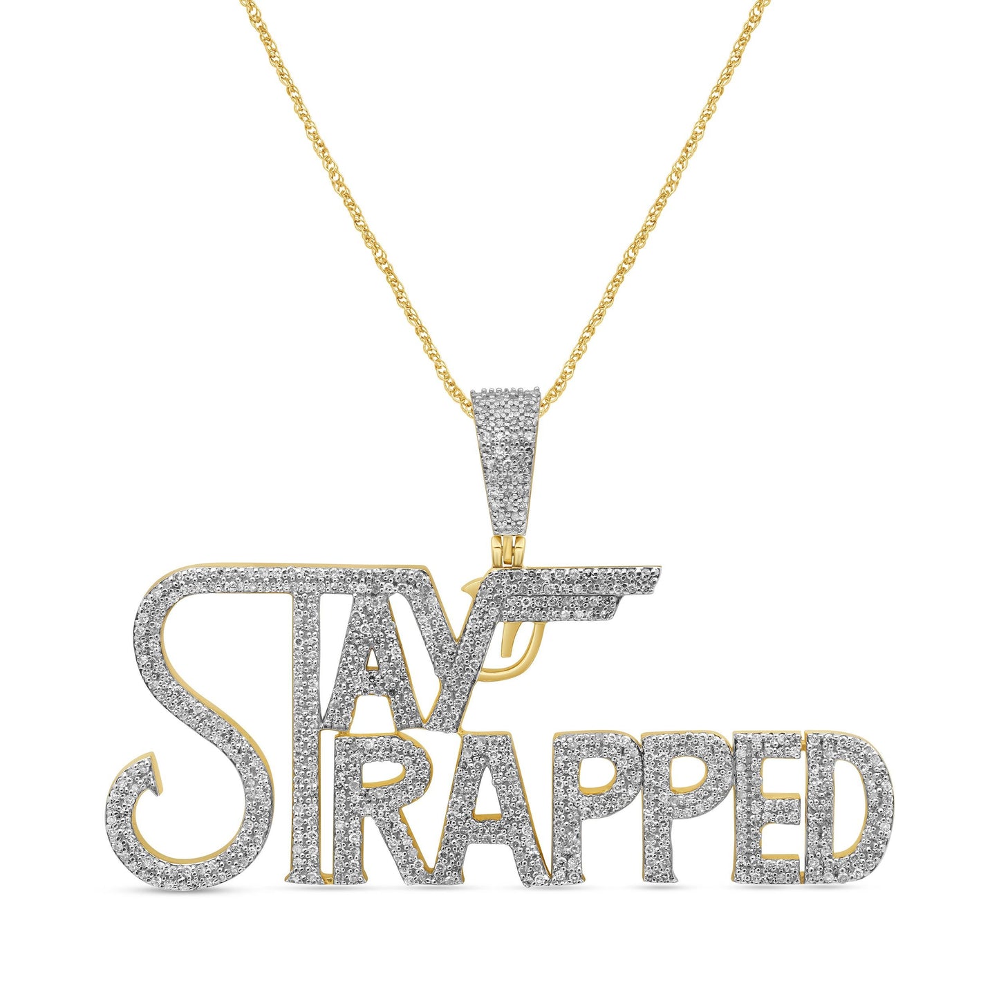 10K 1.14CT D-"STAY STRAPPED " PENDANT - Johnny Dang & Co