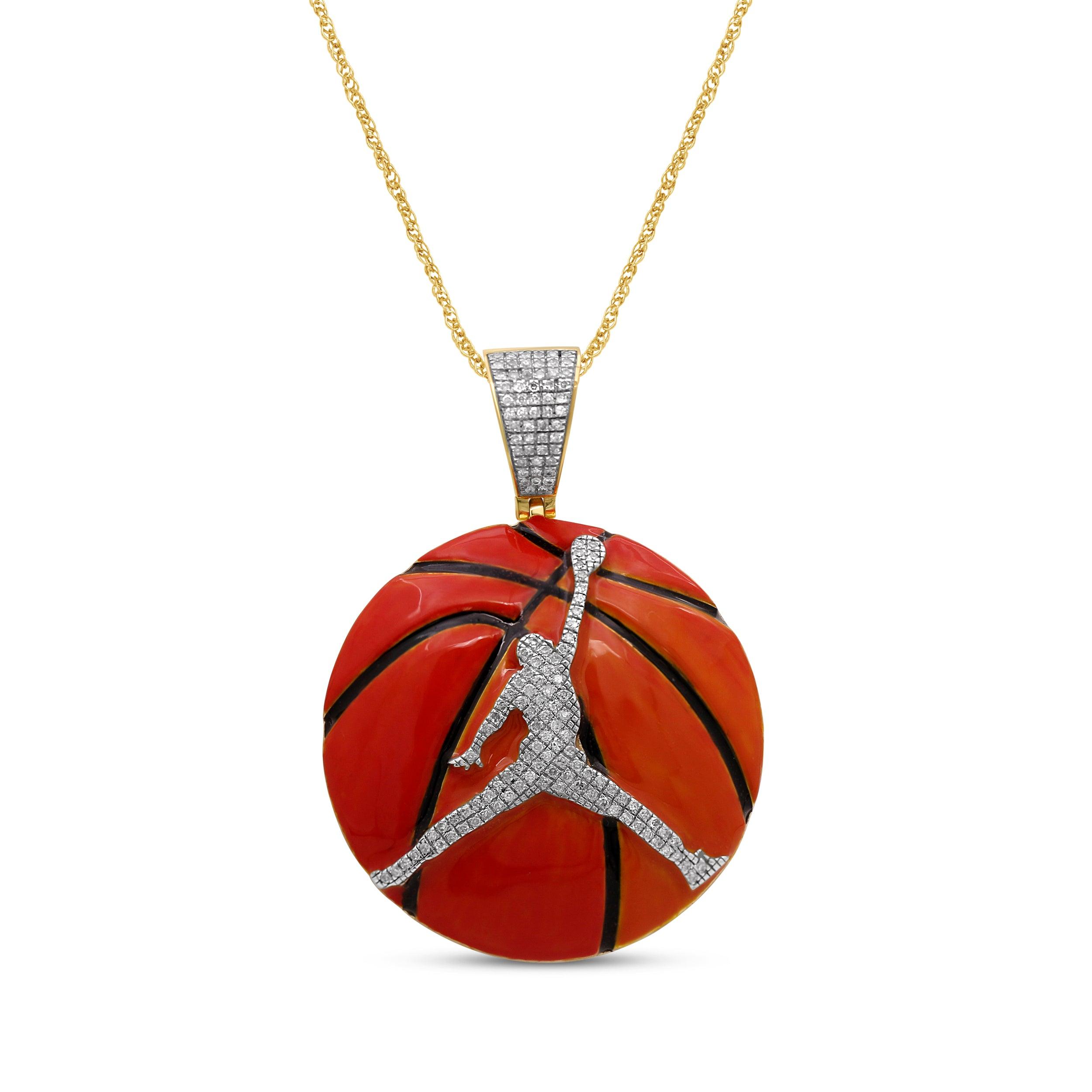 10K 0.38CT D-BASKET BALL SMALL CHARM - Johnny Dang & Co