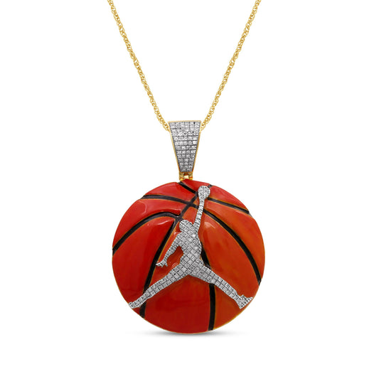 10K 0.38CT D-BASKET BALL SMALL CHARM - Johnny Dang & Co