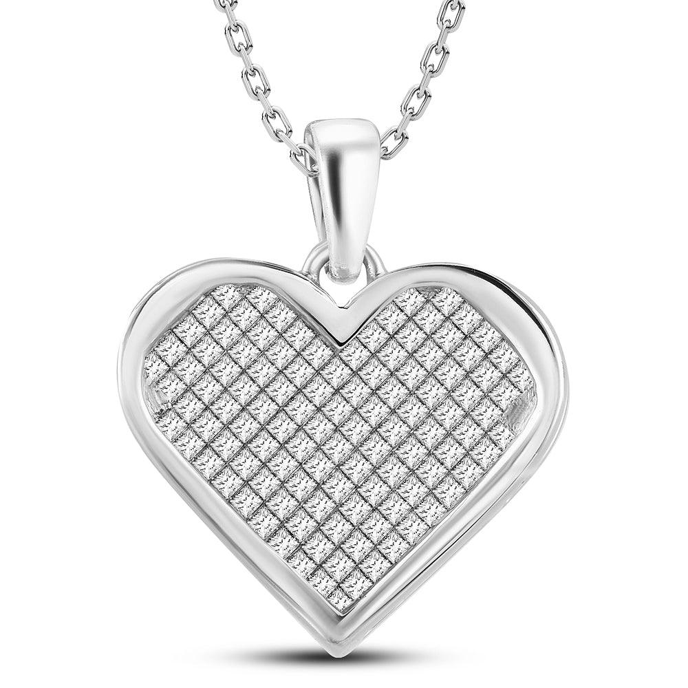 14K 2.00CT Princess cut Diamond Pendant - Johnny Dang & Co