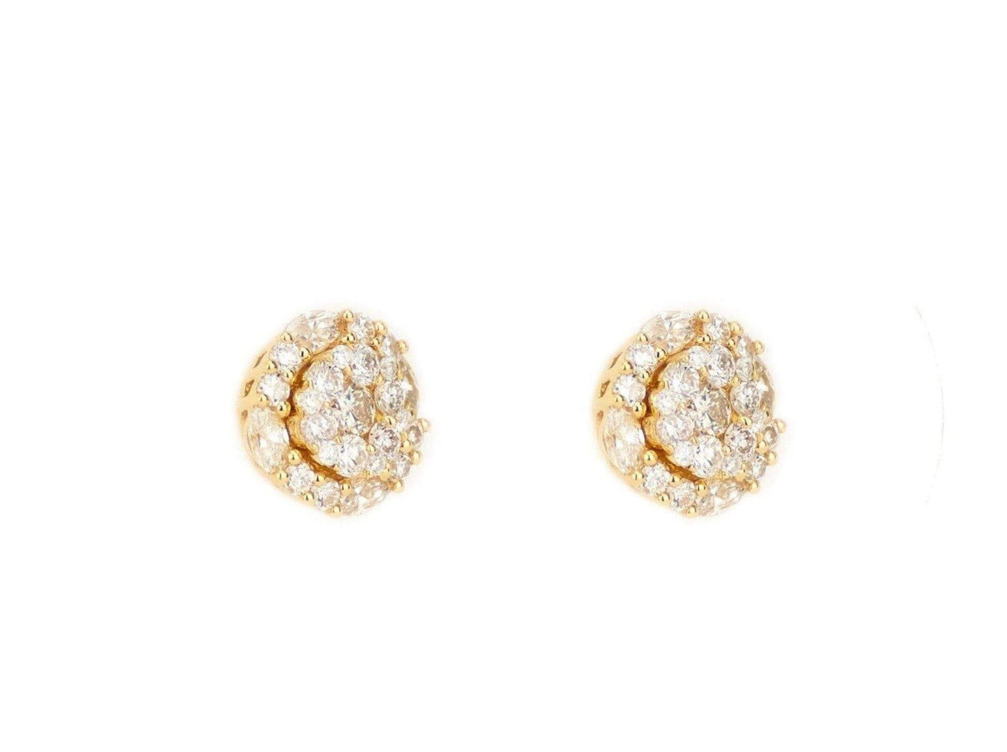1.2CT Gold Diamond Earrings - Johnny Dang & Co