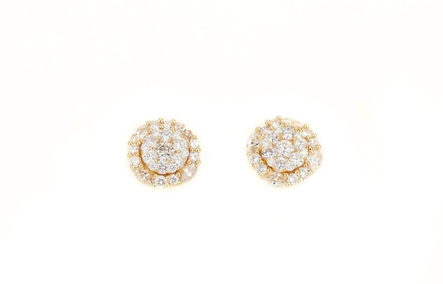 1.2CT Gold Diamond Earrings - Johnny Dang & Co