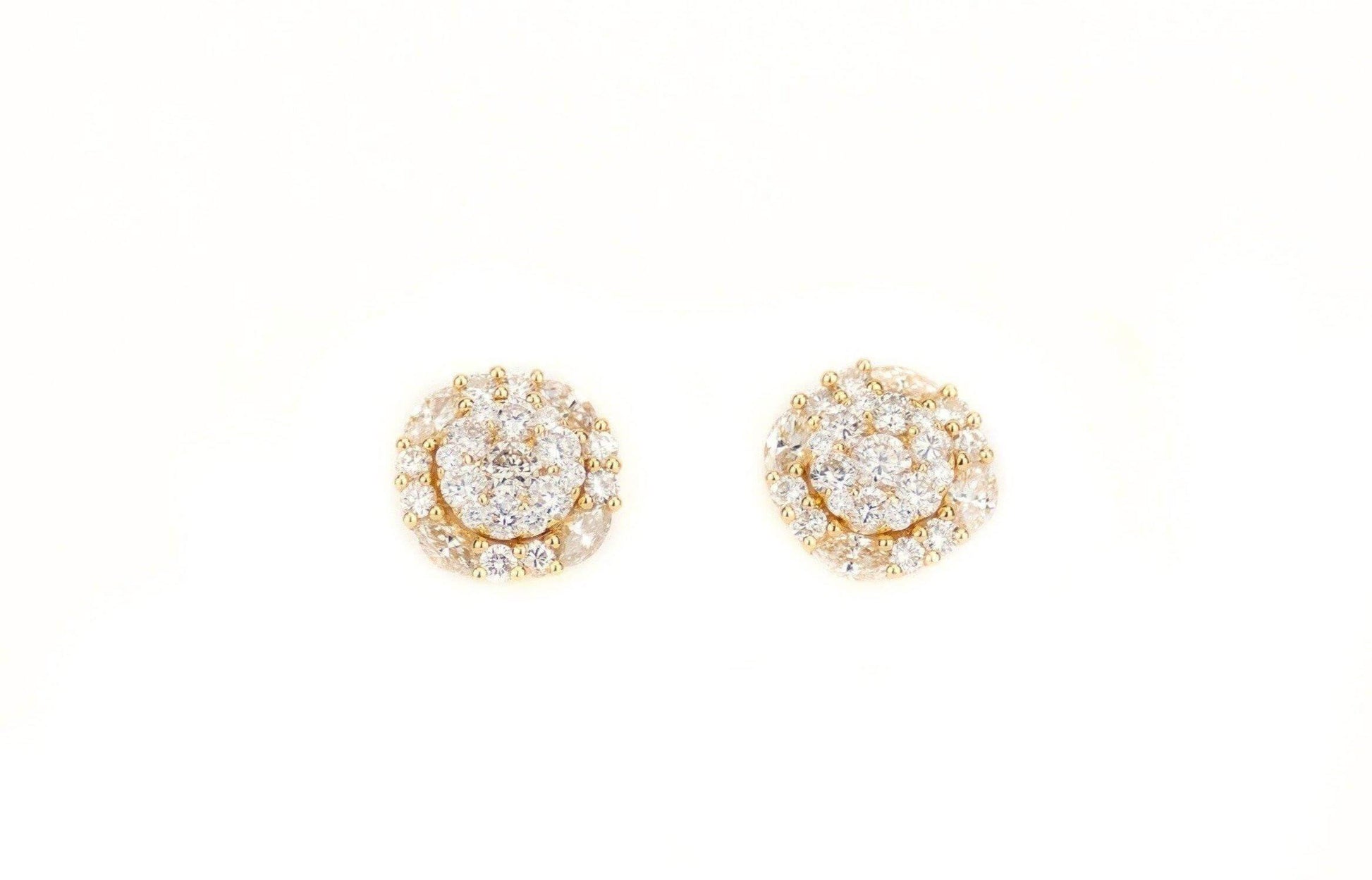 1.2CT Gold Diamond Earrings - Johnny Dang & Co