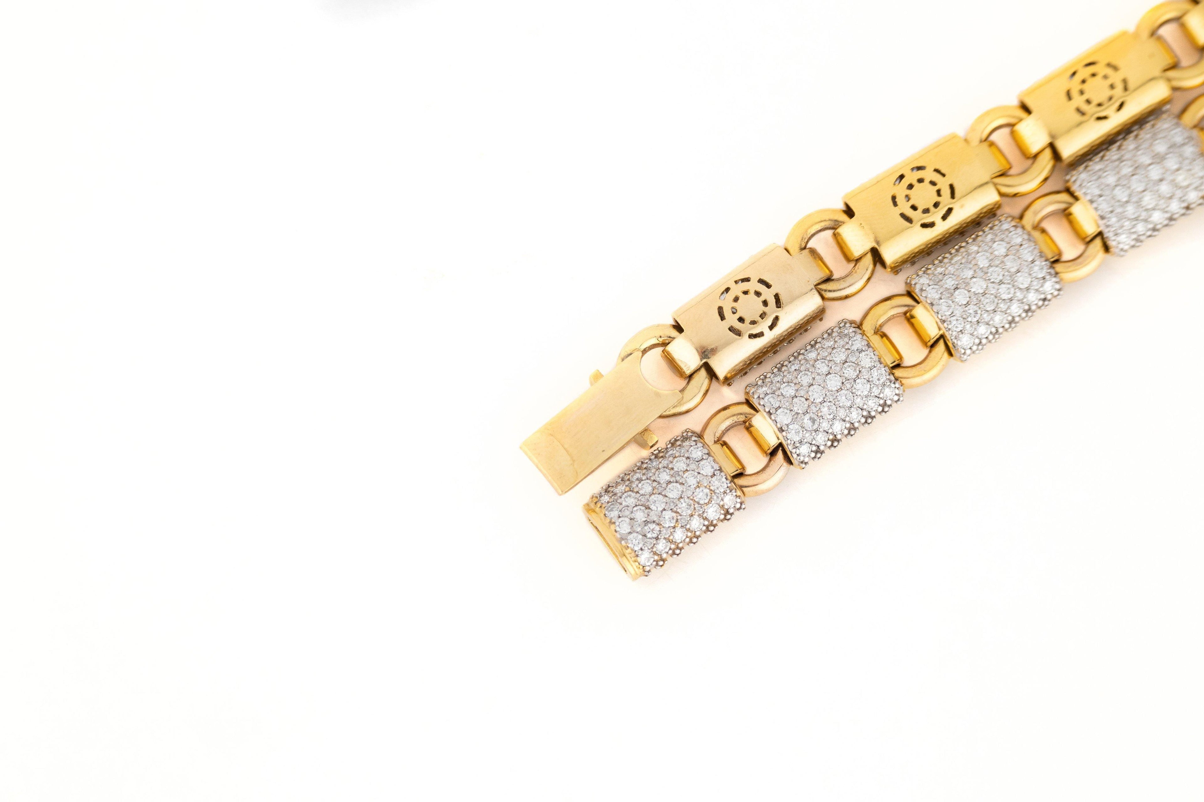 12mm Yellow / White Diamond Link Chain - Johnny Dang & Co