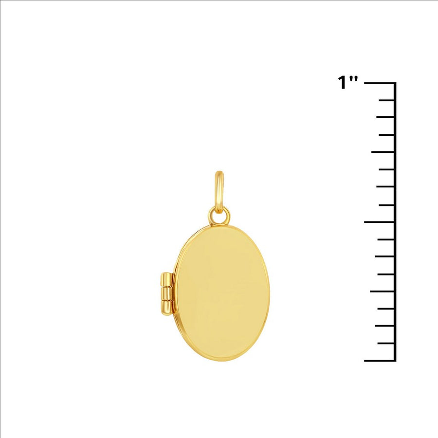 Yellow Gold Polished Oval Locket - 14K Gold
