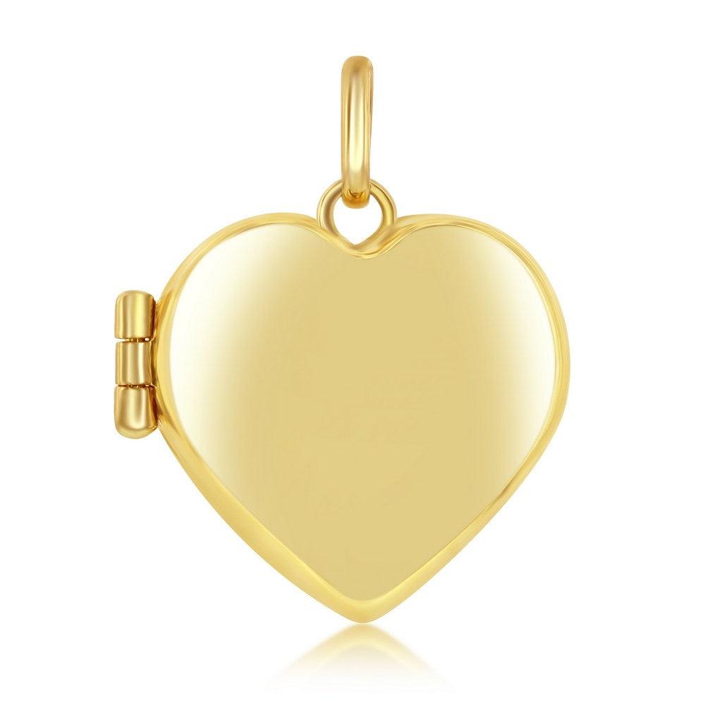 Yellow Gold Polished Heart Locket - 14K Gold - Johnny Dang & Co