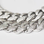 14MM Silver CZ Cuban Link Chain - Johnny Dang & Co