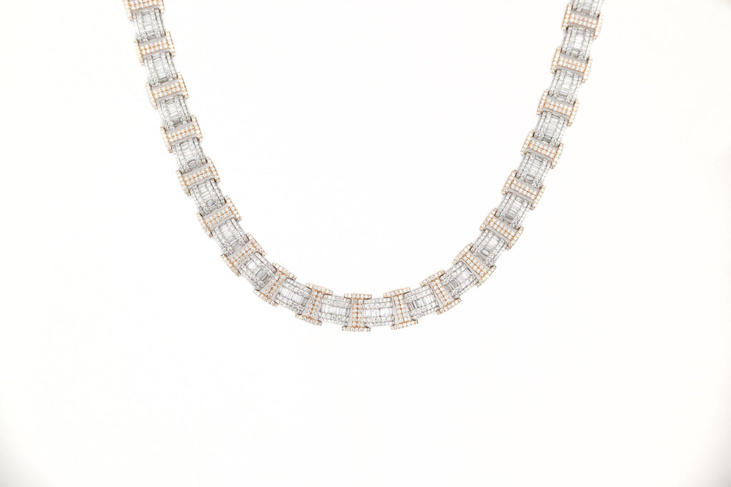 15.8mm 2 Tone Baguette Chain - Johnny Dang & Co