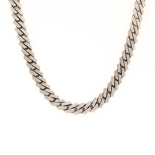 16.5mm 2 Tone Cuban Link Chain